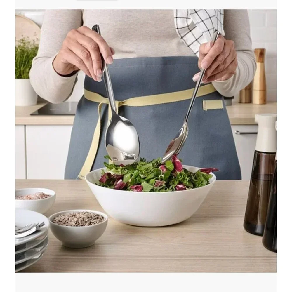 IKEA LOFTESRIK 2-piece salad serving set, stainless steel, 11 